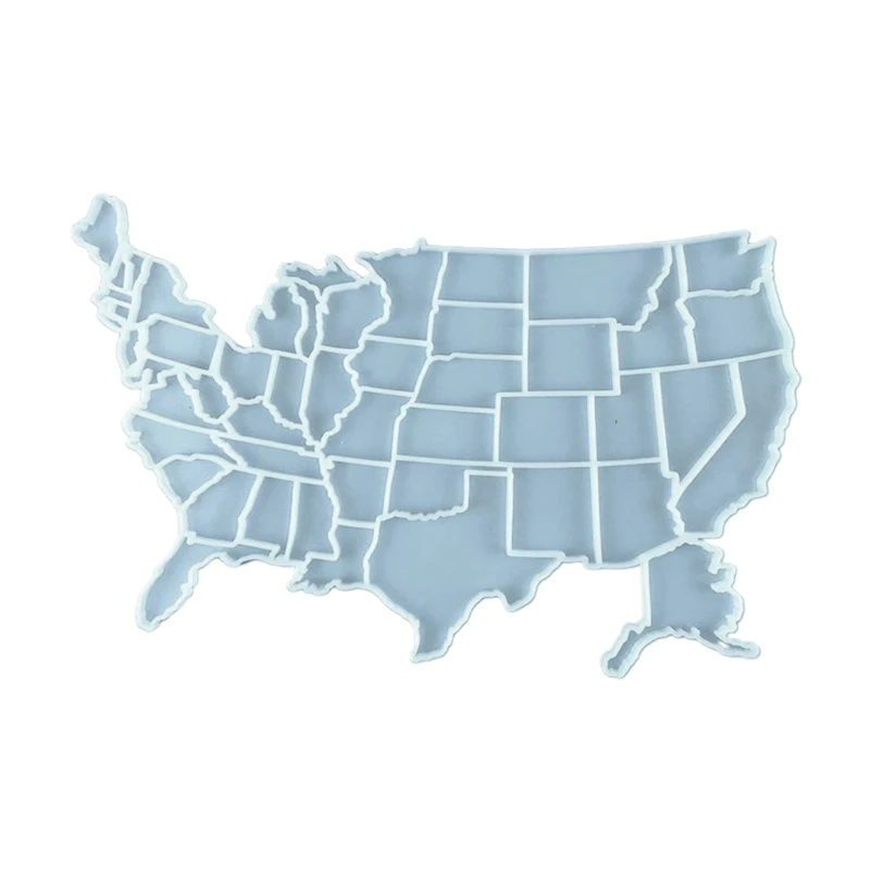 

US Map Mat Tray Molds DIY Resin Coaster Molds Small Silicone Resin Tray Molds