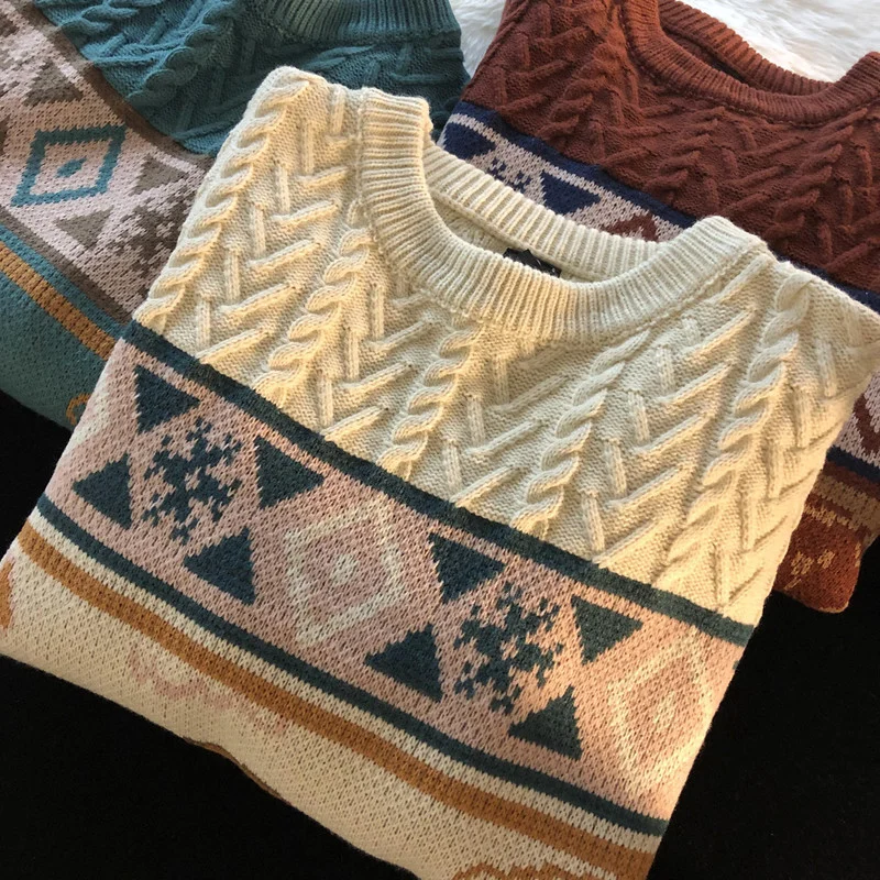 OCEANLOVE мужские и женские свитера в японском стиле BF свободная осенне-зимняя
