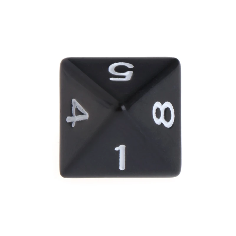 

10pcs 8 Sided Acrylic Number Dice Family Party Bar Board Game DND Accessories