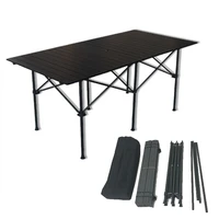 aluminum alloy portable outdoor furniture foldable folding camping traveling outdoor picnic table detachable tableleg