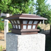 solar post lights outdoor post cap light for fence deck or patio solar powered cap warm white smd led lighting