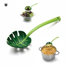 Jungle ladle tortoiseshell листья креативная шумовка с длинной ручкой ложка для супа пищевая PP большие кухонные ложки паста пельмень