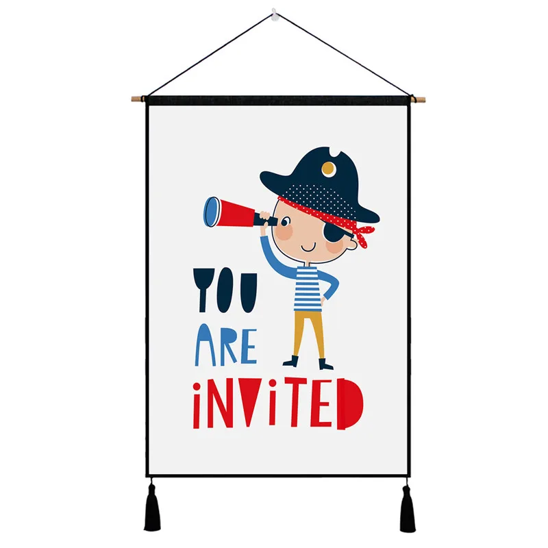 Милый мультяшный персонаж скандинавский гобелен Висячие настенные картины