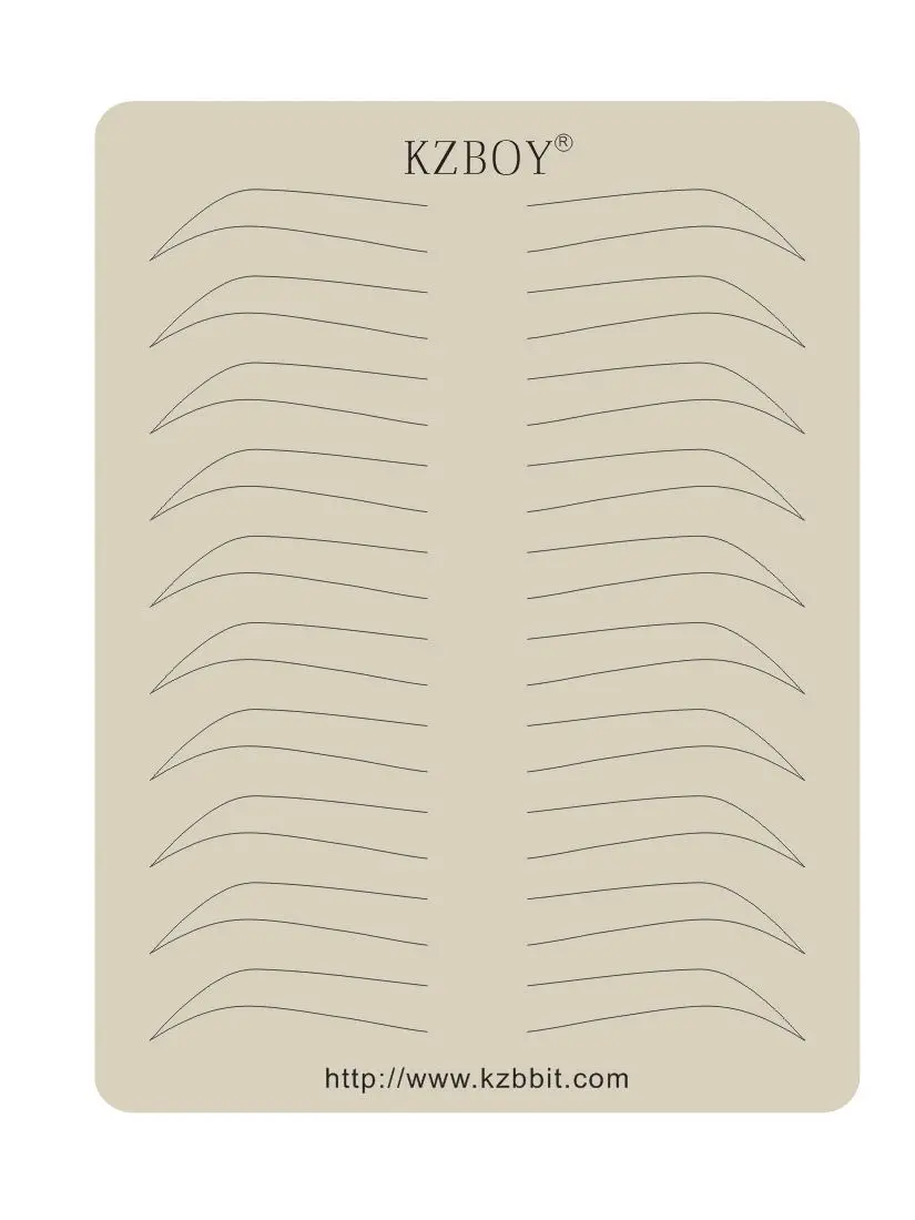 

5 шт./лот безмерковая микроблейдинг тренировочная кожа с разными формами бровей тренировочные прокладки двусторонние для микроблейдинга