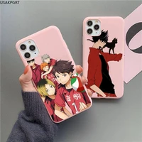 haikyuu kuroo tetsurou phone case for iphone 12 11 pro max mini xs 8 7 6 6s plus x se 2020 xr matte candy pink silicone cover