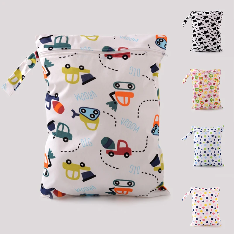 Waterproof Changing Wet Bag Baby Cloth Diapers Backpacks Organizer Pouch 30X40CM Diaper Bags Printed Single Pocket | Дом и сад
