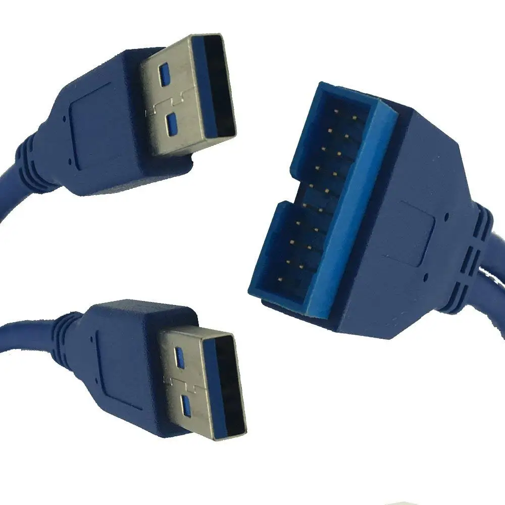 2 портовый USB3.0 двойной USB 3 0 A материнская плата штекер 20 контактный кабель адаптер