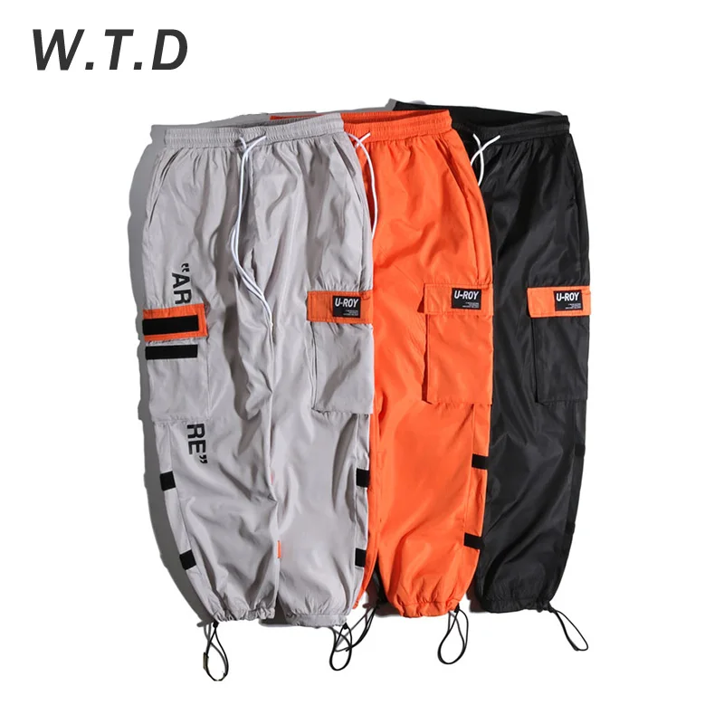 W. T.d японские уличные мужские шаровары с боковыми карманами в стиле хип хоп