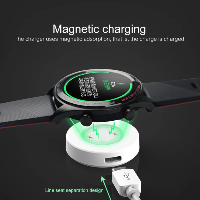 Портативное беспроводное зарядное устройство с USB кабелем для Huawei Watch