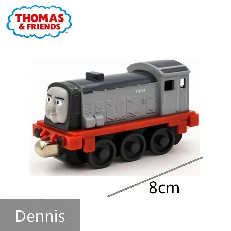 Dennis Натуральная кожа с принтом из мультфильма «Томас и его друзья» для Track Master вагонный состав ролевая модель 1:43 металлический Пластик магнитная железная дорога с машинкой для мальчиков игрушки Рождественский подарок - Цвет: Dennis
