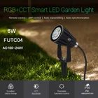 Miboxer FUTC04 6 Вт Светодиодный светильник для газона RGB + CCT, садовый светильник, водонепроницаемый IP66, уличный светильник, 100  240 В переменного тока, 5060 Гц
