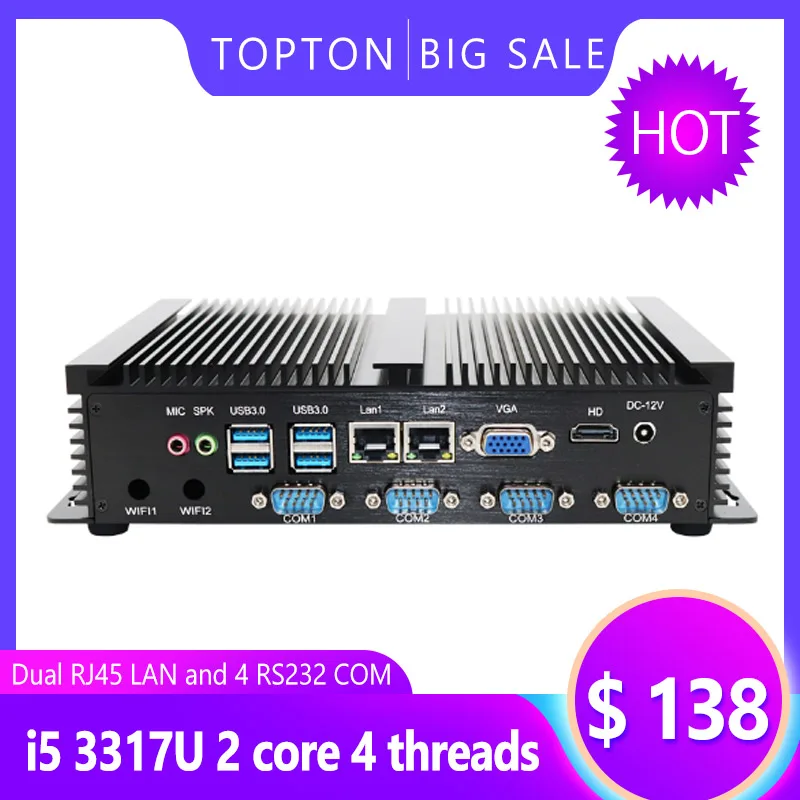 Мини ПК безвентиляторный промышленный офисный персональный настольный