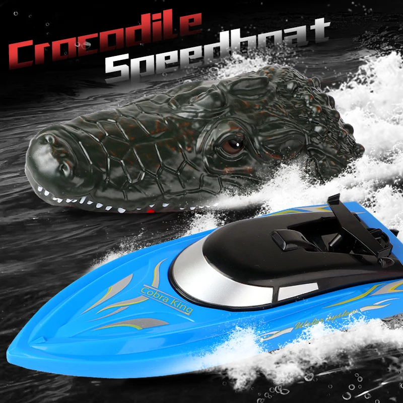 

Rc Boat 2.4g Speed Boat 2in1 crocodile Bateau Barcos Rc Model Waterproof High Speed Ship Dynamoelectric Double Motor Powered