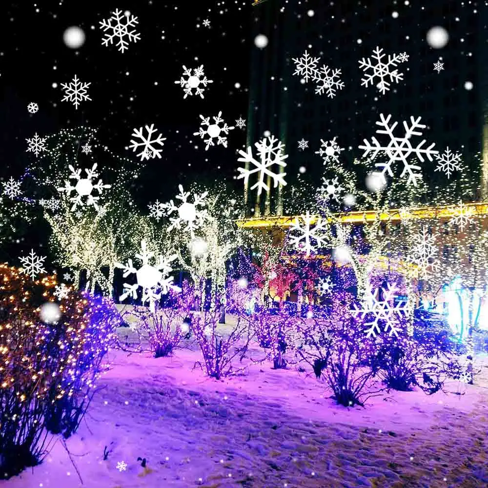 Супер яркий водонепроницаемый движущийся Снежный лазерный проектор снежинки