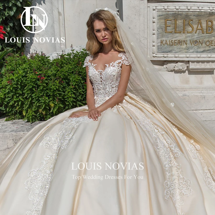 Бальное платье LOUIS NOVIAS свадебное реальные фотографии изысканное невесты с