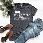 Женская футболка Dragonfly Inn, футболка для ТВ-шоу девочек Gilmore, футболка со звездами и вырезами, футболка с надписью Lorelai Rory, почетные футболки для девочек, топы Tumblr, футболка