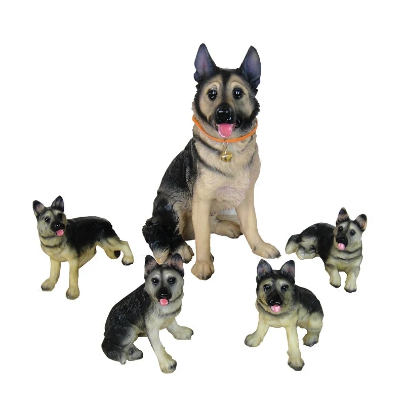 Настольная кунинговая собака милая немецкая овчарка сказочный сад миниатюрные