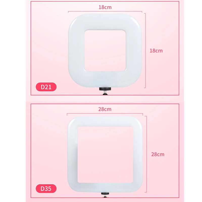 Квадратный светильник 18 см 28 с затемнением для мобильного телефона селфи видео