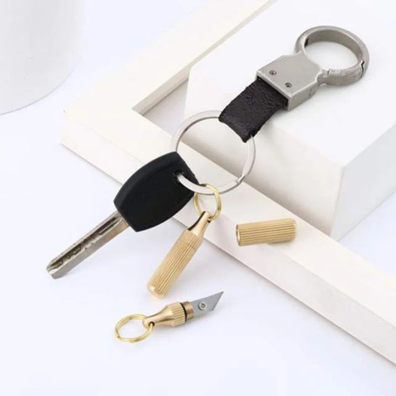 1 шт. мини нож латунная капсула многофункциональные инструменты для