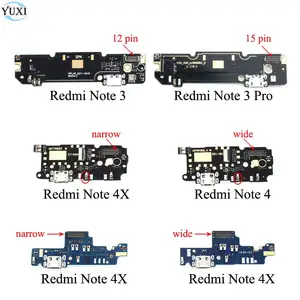 Сменный микрофонный модуль YuXi для Xiaomi Redmi Note3 3 Pro Note 4 4X + плата USB-порта для зарядки, гибкий кабель, Соединительная деталь