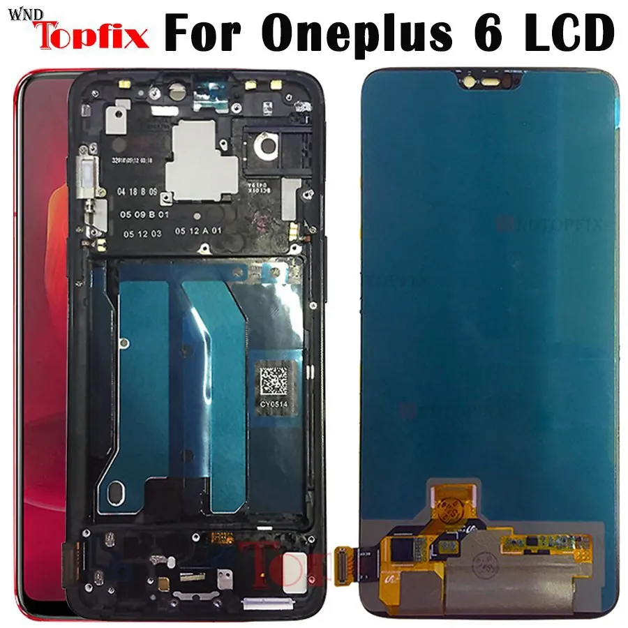 Новый оригинальный ЖК дисплей для Oneplus 6 сенсорный экран дигитайзер с рамкой