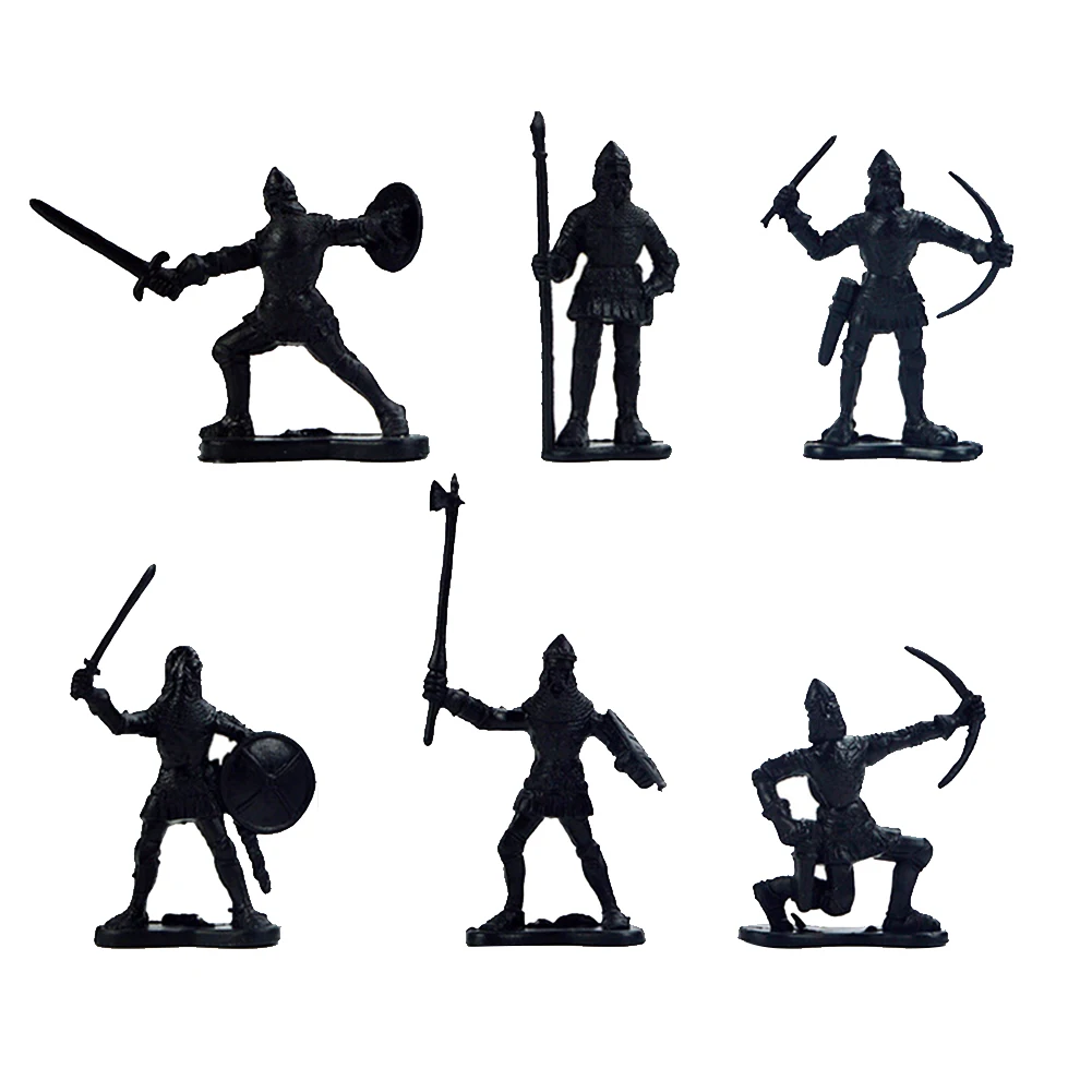 60 шт./компл. имитация военных фигурок модель статическая Детская игрушка Рыцарь