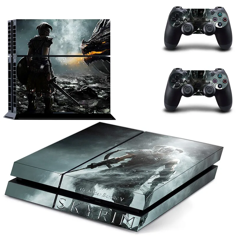 

Стильная наклейка для консоли Playstation 4 и 2 контроллера