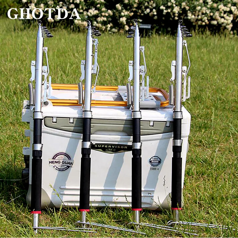 GHOTDA Telescopic Super hard Fishing Rod 1.8M -2.7M Portable Spinning Cast rod Sea fishing carp gear | Спорт и развлечения