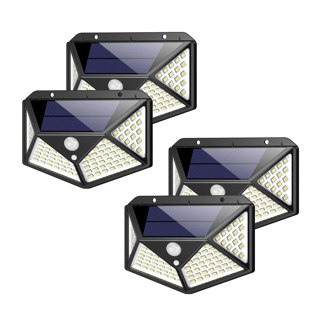 

100 LED Solar Light Outdoor Solar Lamp Powered Sunlight IP65 Waterproof PIR Motion Sensor Street Light For Garden Decoration