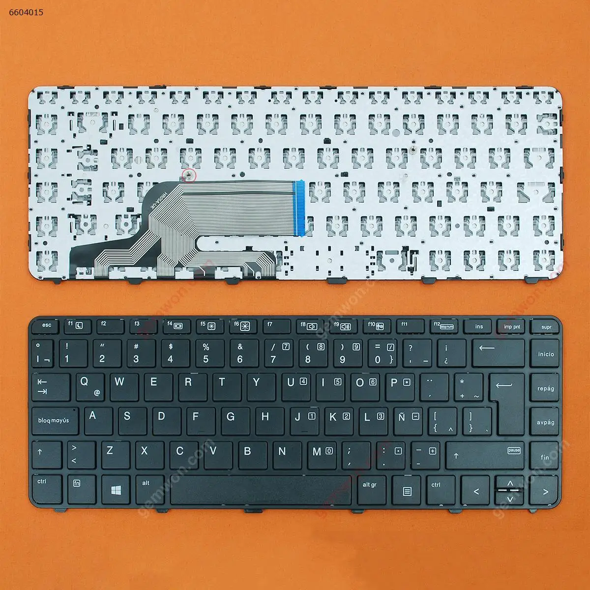 

LA Latin Spanish New Replacement Keyboard for HP Probook 430 G3 440 G3 446 G3 430 G4 440 G4 Laptop Black with Frame