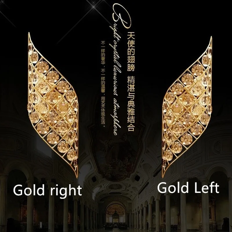 

Хрустальные настенные светильники, Современная фотолампа с искусственными кристаллами, с 2 головками для домашнего интерьера, освещение, украшение