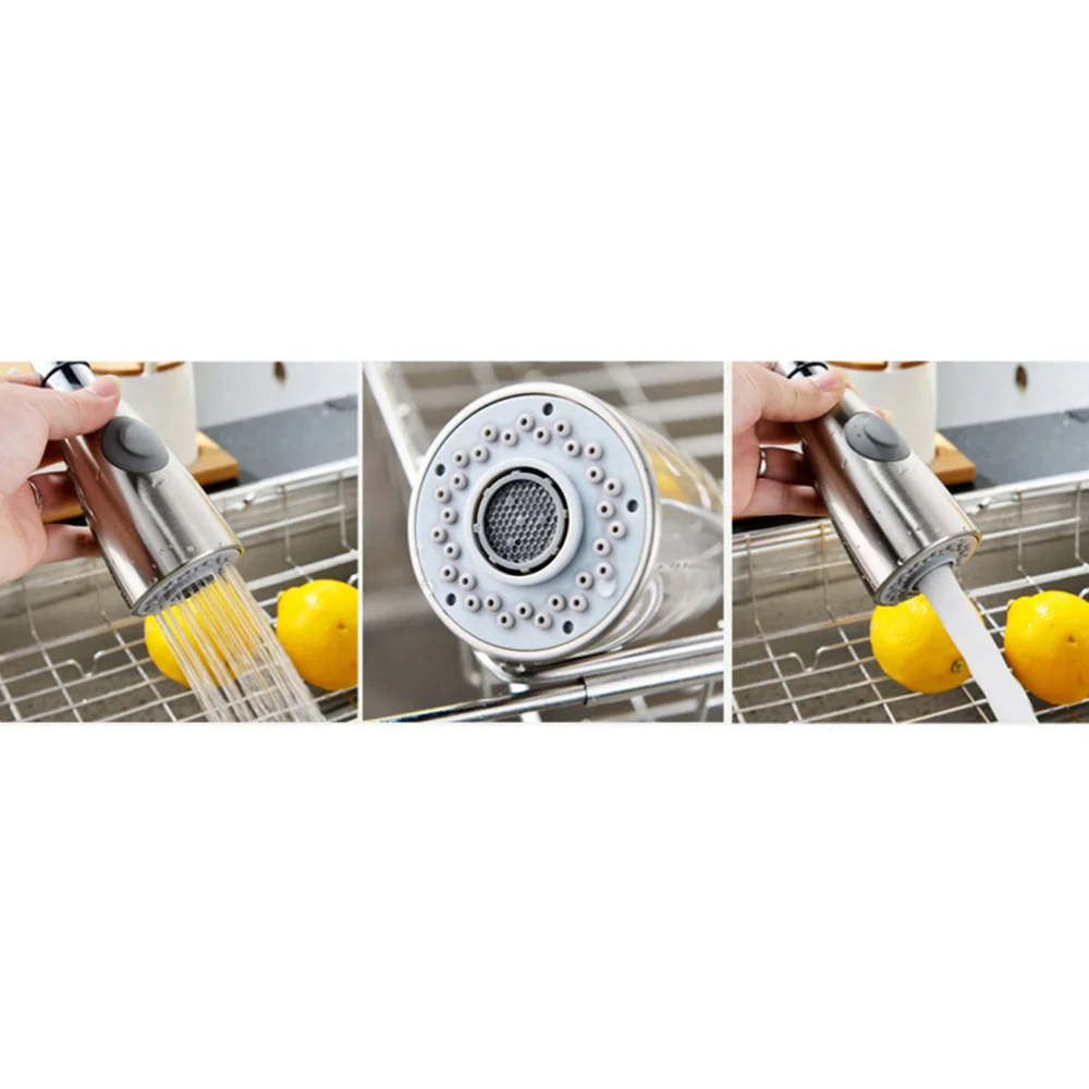 

Kitchen Out Sprayer Nozzle 2 Settings Brushed Texture Water Saving Bathroom Basin Sink Shower Spray Head