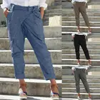 Брюки-султанки Женские однотонные, тонкие повседневные штаны с широкими штанинами, с бантом