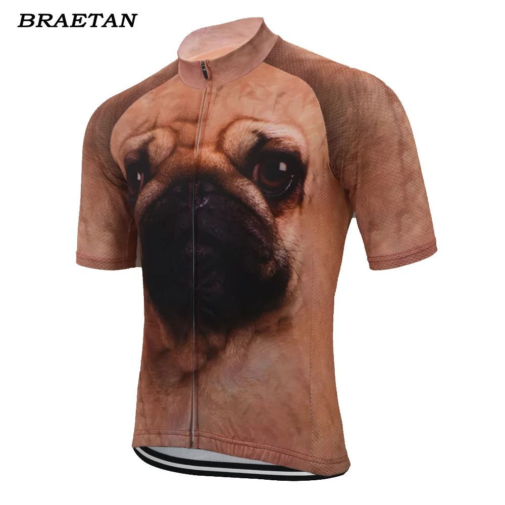 2020 г. Джерси для велоспорта с изображением мопса Мужская велосипедная одежда