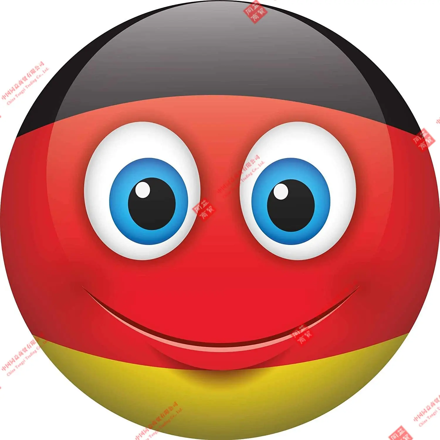 Мультяшный автомобиль немецкий флаг устойчивая к атмосферным воздействиям