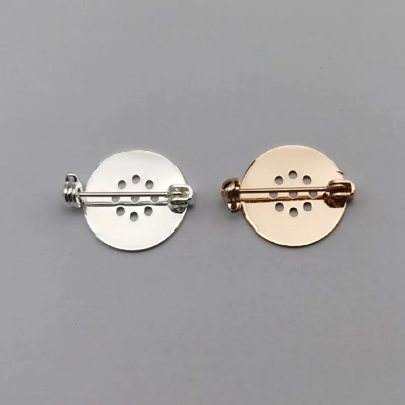 10 шт. 18 мм круглый Медь основа броши на булавке брошь настройки пустой ободок
