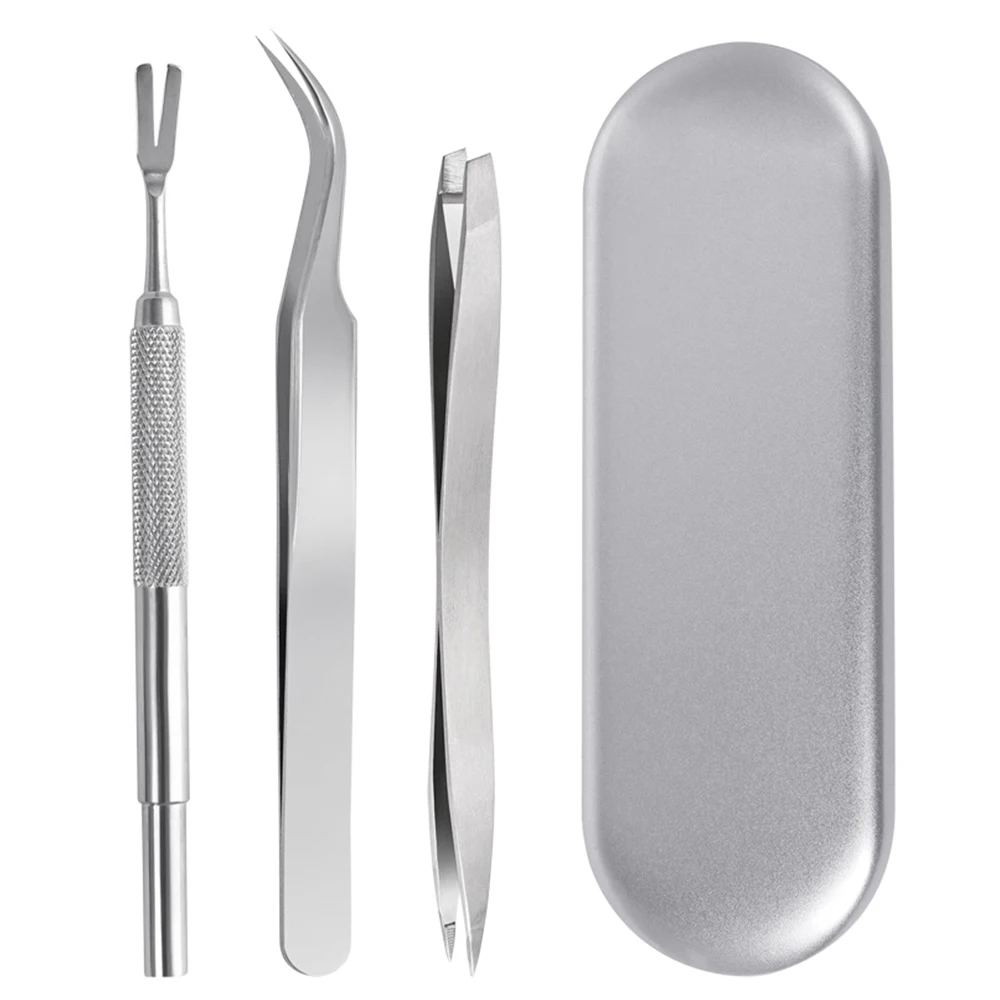 

3 шт., пинцет для удаления вшей из нержавеющей стали