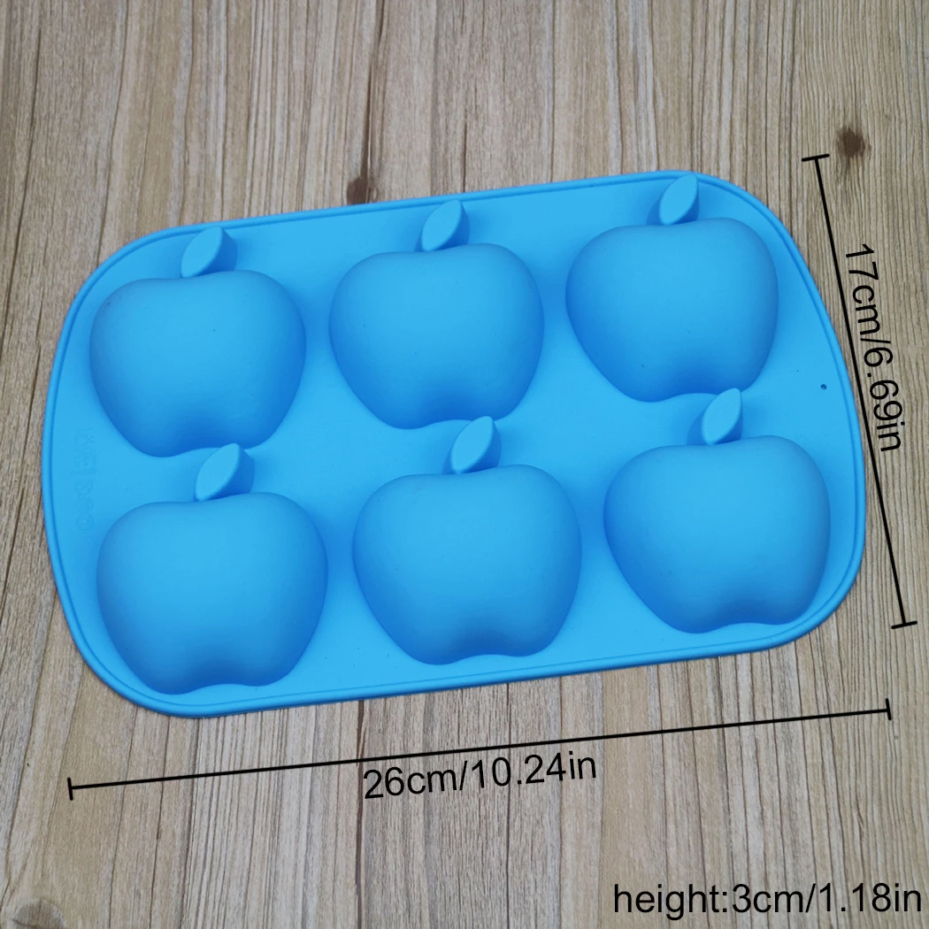 

Silicone Fruit Shape Mold 6-Cavities DIY Chocolate Making Mold 3D DIY Non-stick Jelly and Candy Silicone Mold Cake Baking Tools
