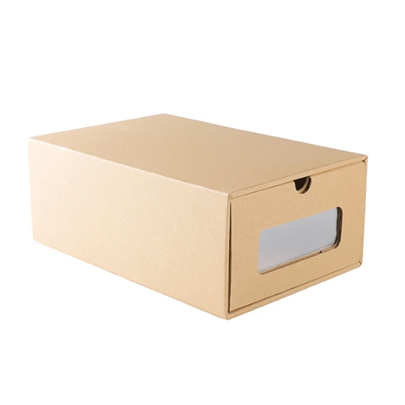 

12 Pcs Shoes Box Heavy Duty Stackable Drawer Type Shoes Storage Organizer with Viewable Window Shoes Sneaker Container