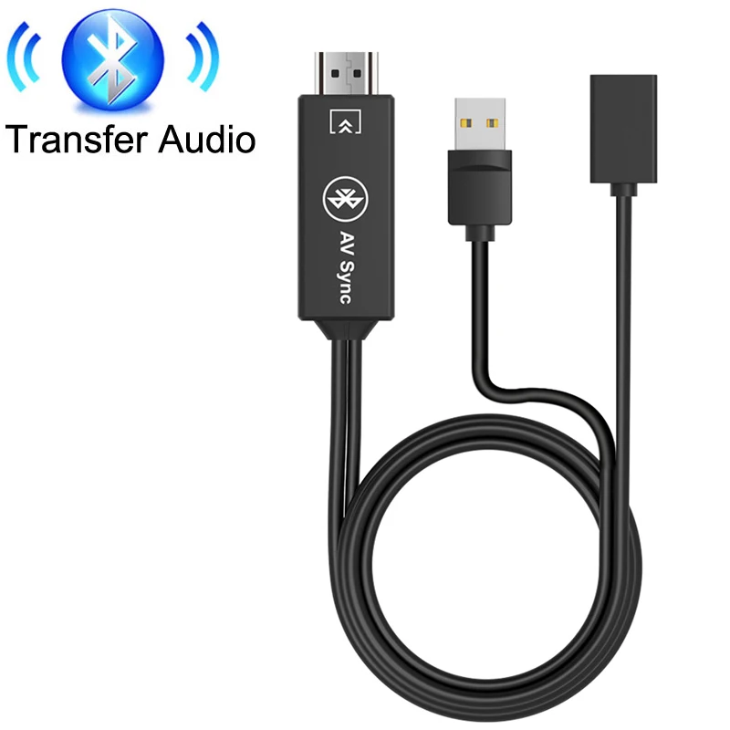 USB Bluetooth AV адаптер HDMI совместимый HD видеокабель для Huawei P20 P30 Pro IPhone 11 12 Xs Max IOS Android Phone