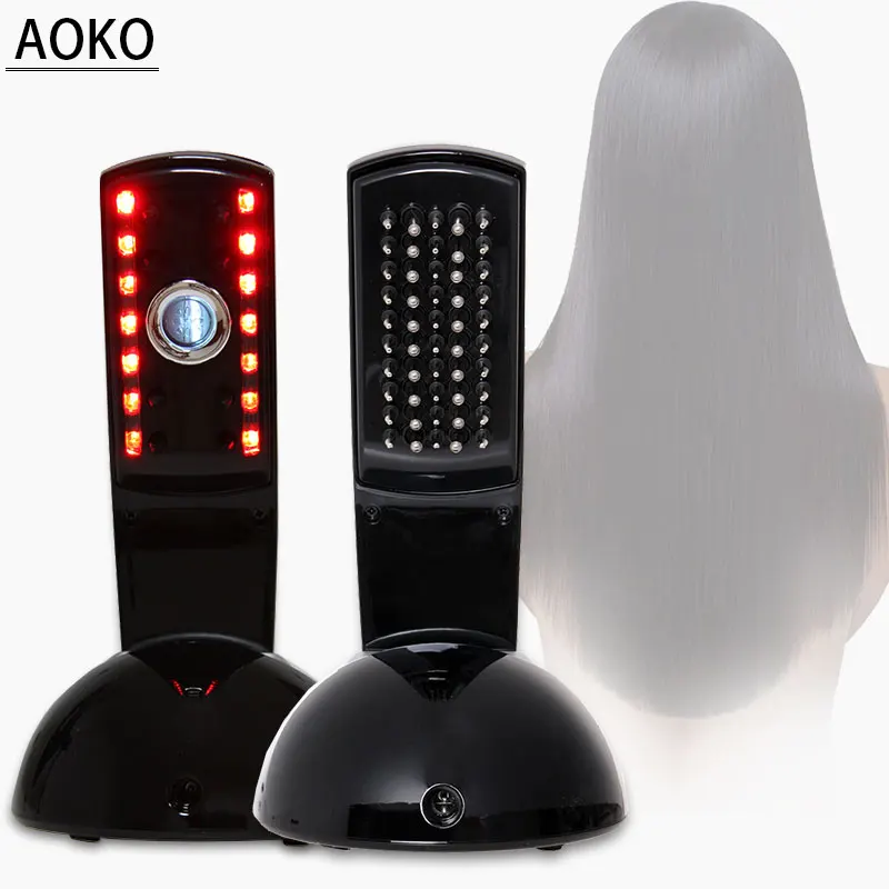

AOKO 2 in 1 Portable Rechargeable Laser Hair care Comb Hair Growth Care Treatment Vibration Massage Laser Comb Anti Hair Loss