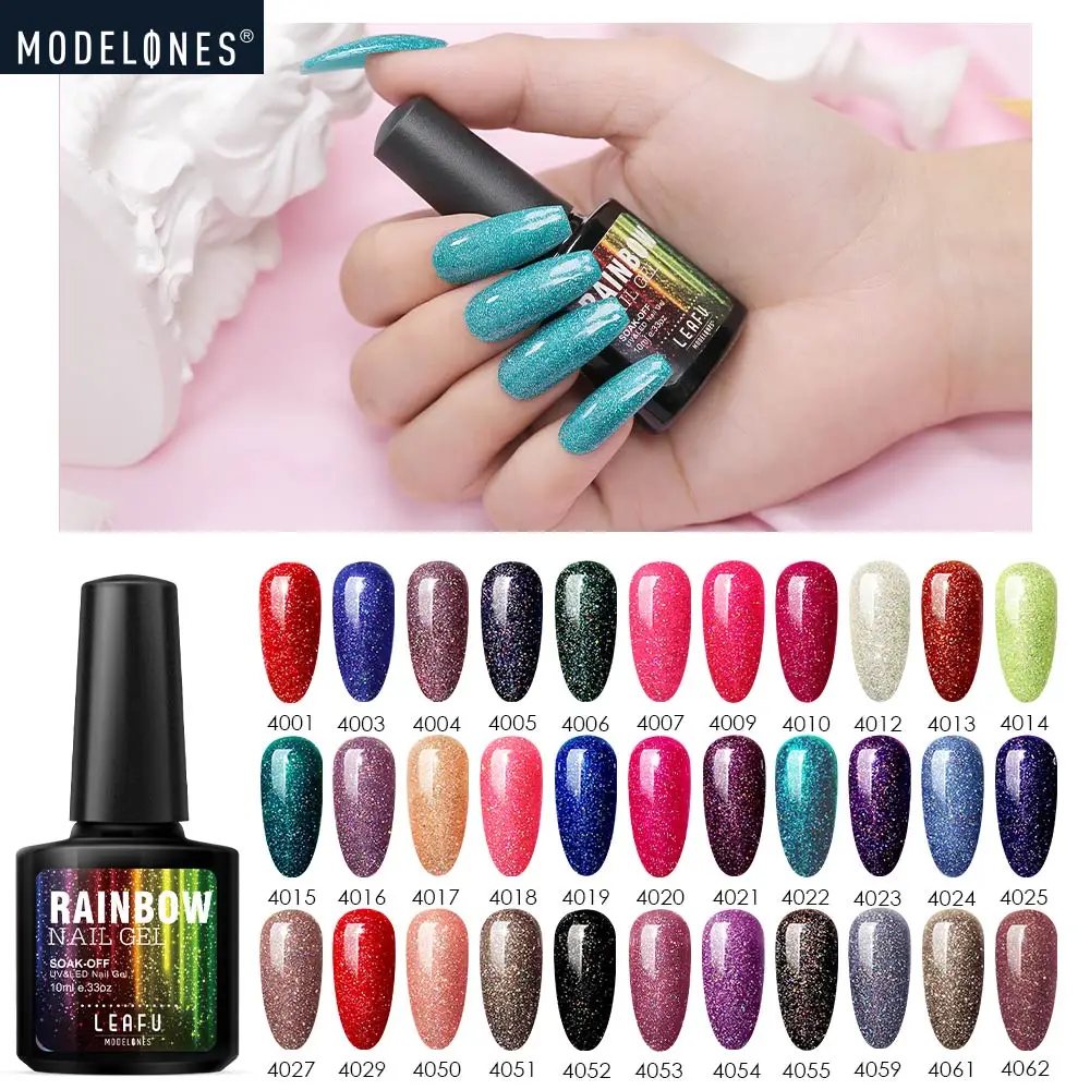 Modelones 33 шт./лот Радужный Блеск УФ гель для ногтей Блестящие Блестки лак