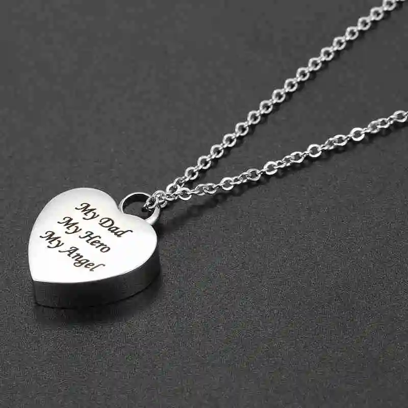 Колье с подвеской Мой папа мой герой ангел из нержавеющей стали | Строительство и