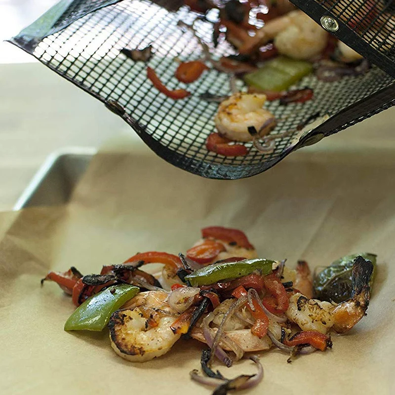 BBQ Grill Mesh Bag Non-Stick Baked Grilling Baking Reusable and Easy To Clean (6 PACK) |
