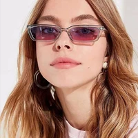 small rectangular frame gradient sunglasses for women fashion trend personality female vintage oculos lunette de soleil femme