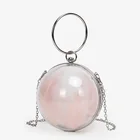 Женская прозрачная вечерняя сумка с круглым мячом, маленькая круглая акриловая мини-сумка на плечо с цепочкой, сумки-мессенджеры для женщин
