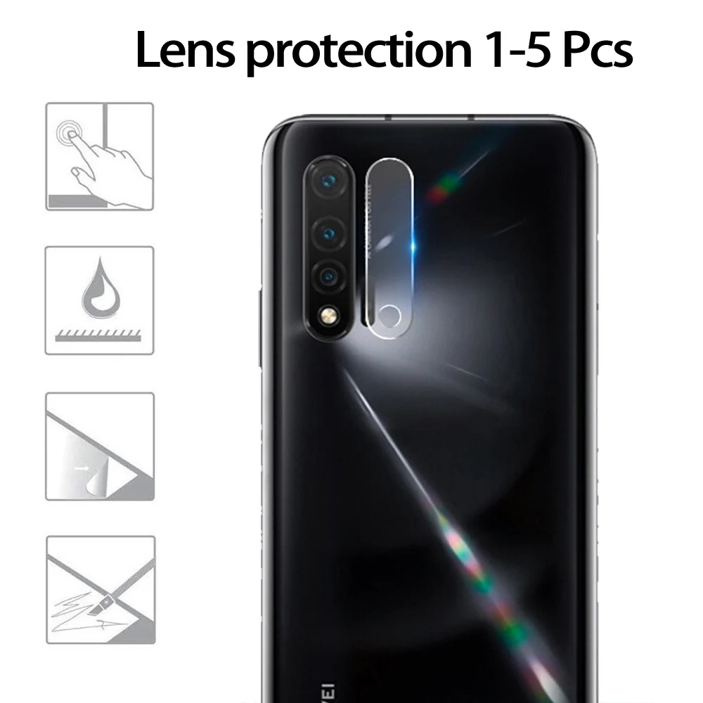 5 Pcs Camera Lens Tempered Glass For Huawei nova 6 4G Protective Screen Protector for 5G | Мобильные телефоны и