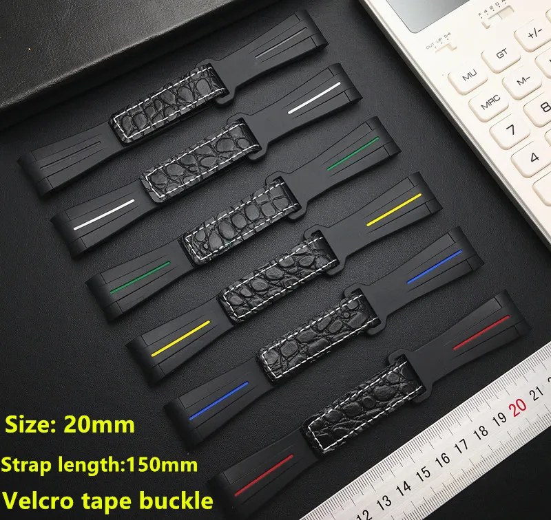 Ремешок для часов из натуральной резины силиконовый ремешок наручных 20 мм