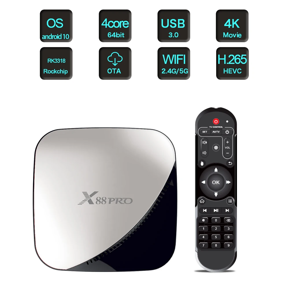 LEMFO Android 10 0 телеприставка 4K 3D RK3318 4 Гб RAM 64 ГБ 32 2 4G/5G WiFi Youtube Google Player Netflix Home VIdeo Tv