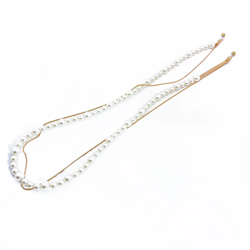 

2021 Women Eyeglasses Rope Fashion Handmade Imitation Pearl Beaded Eyewears Sunglasses Strap Necklace Reading Glasses Chain Cord